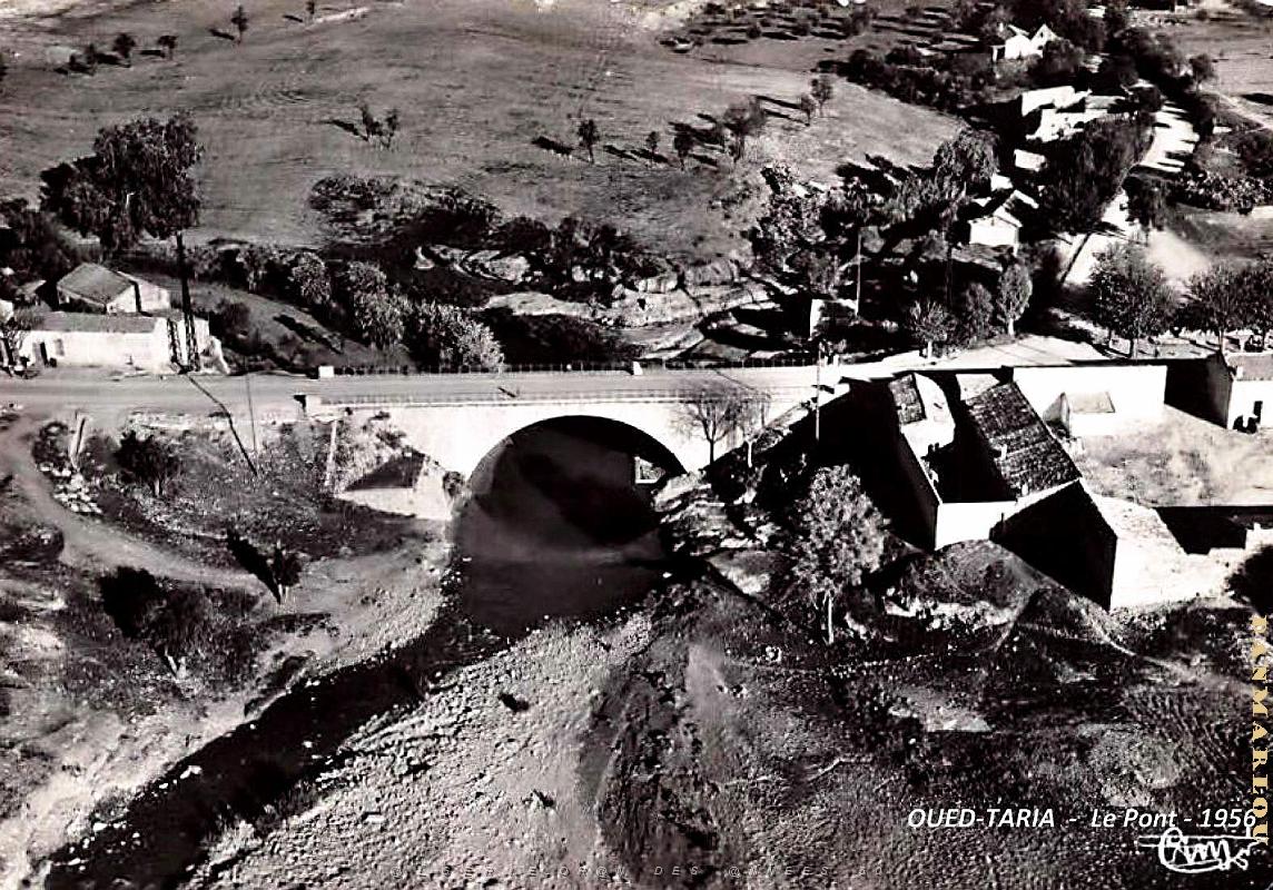 Oued-Taria - Vue aerienne - Pont - 1956.jpg